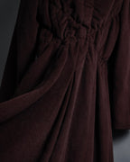 -SPECIAL- "JEAN PAUL GAULTIER"
 1990's-00's Gathered tuck shape design long coat