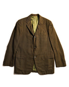 VINTAGE/ Beautiful Olive Colored Single Breasted 3B Tailored Jacket