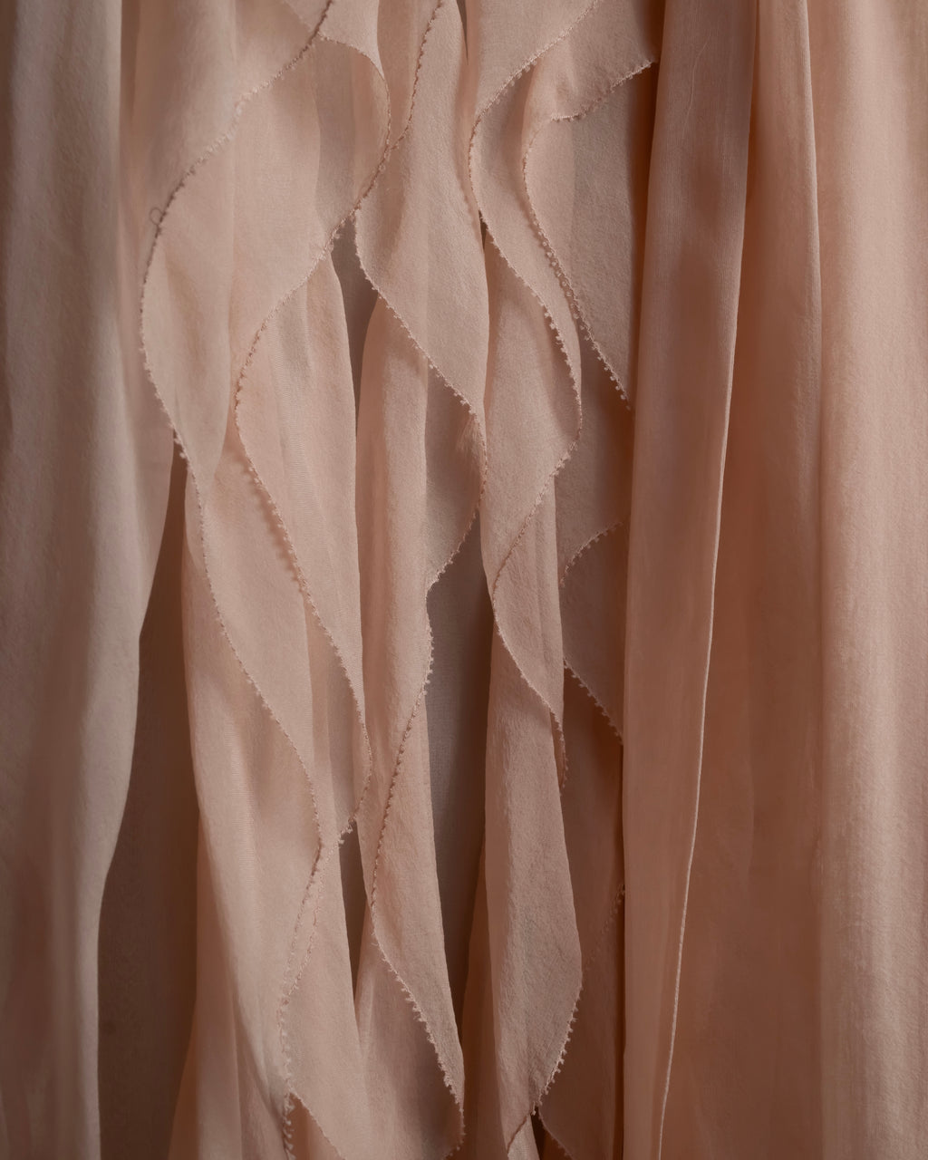 "VALENTINO" Ruffle detail sheer bowtie blouse