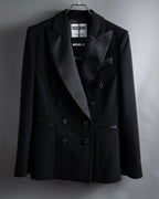 “MOSCHINO” Satin lapel double-breasted tuxedo jacket