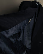 -SPECIAL- “Hermès” 80’s-90’s Super 120’s wool pinstripe double breasted setup