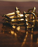 "CELINE" 80's-90's Sculptural horsebit link bracelet