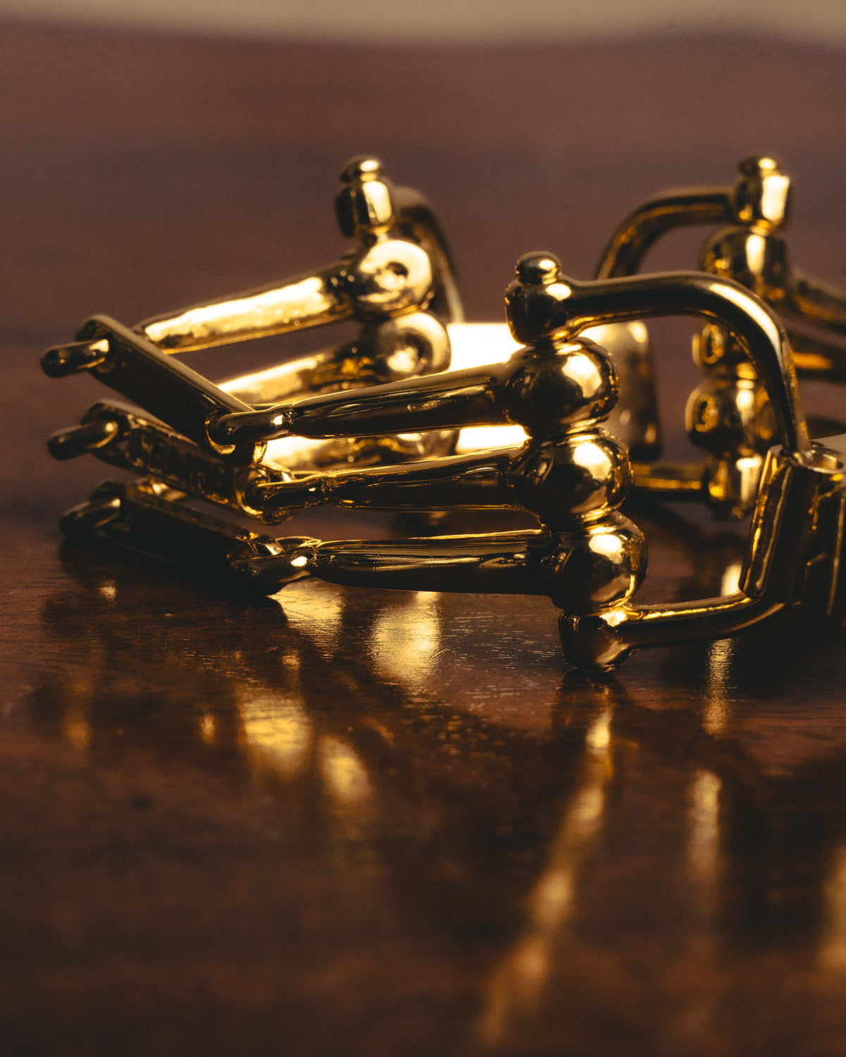 "CELINE" 80's-90's Sculptural horsebit link bracelet