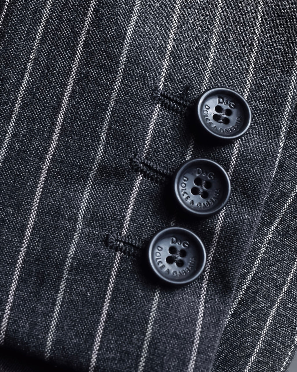 "Dolce & Gabbana" White striped shaped tailored jacket