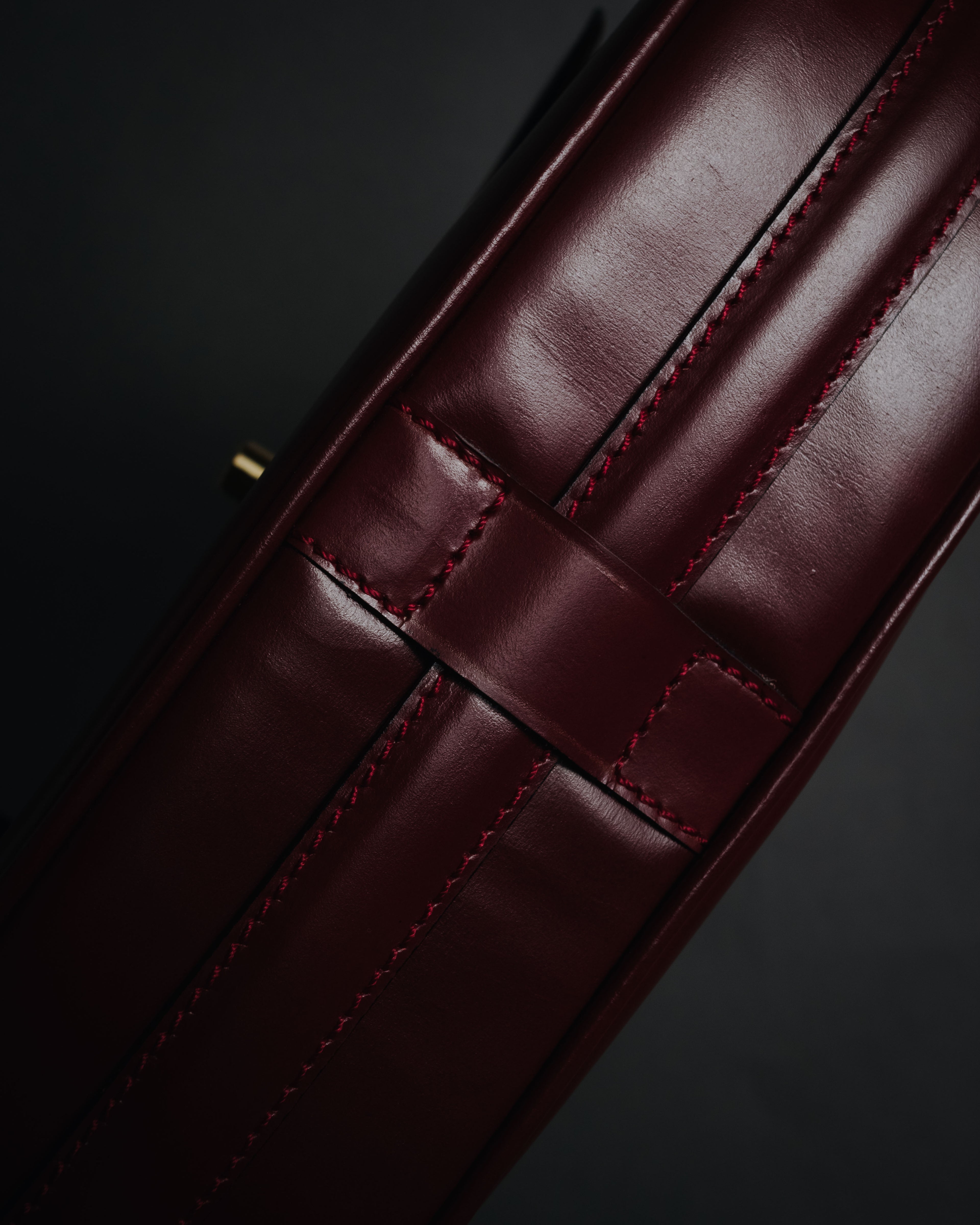 "CELINE" 2019-22 Heritage turn-lock box calf shoulder bag