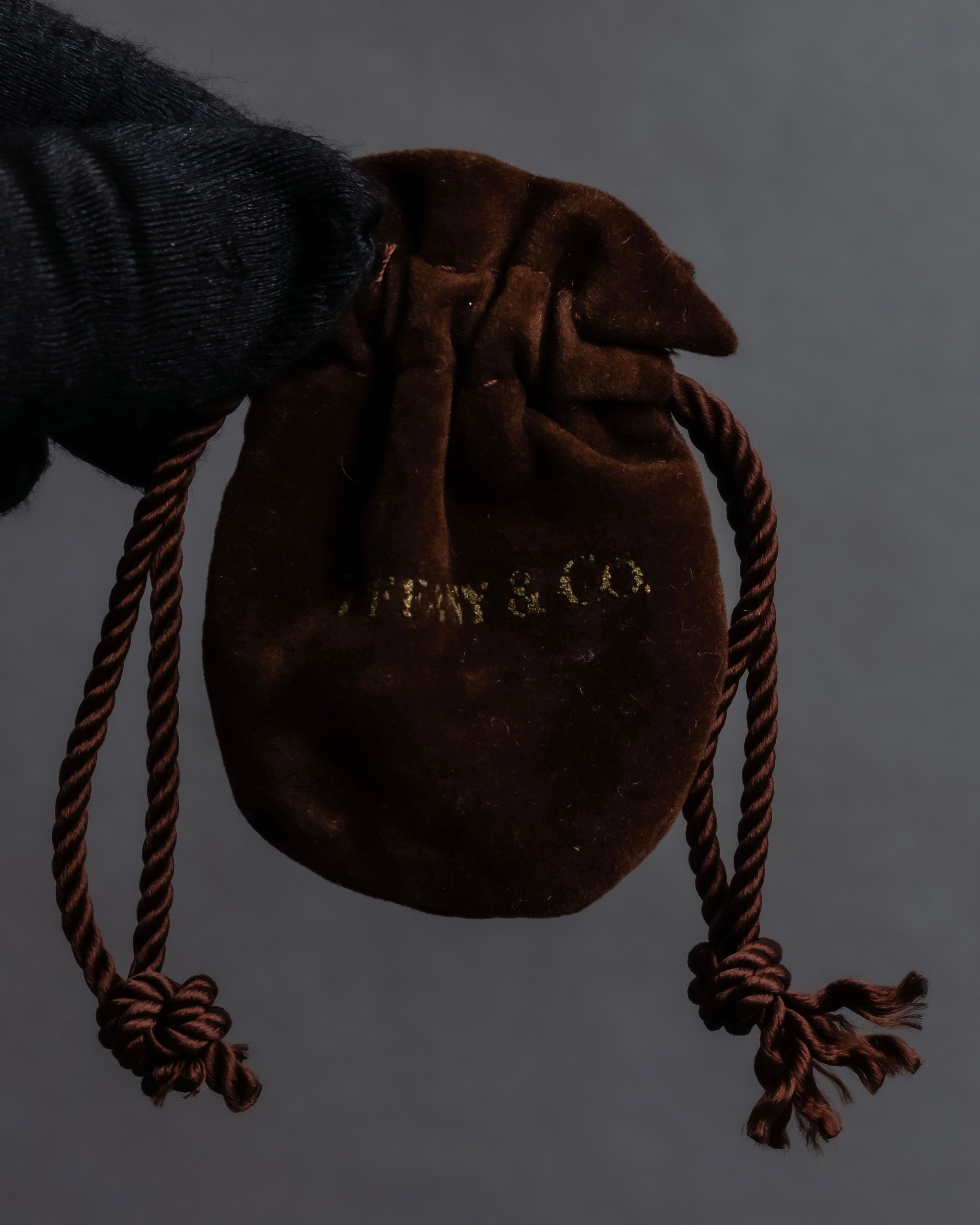 "Tiffany&Co" Rope-shaped milgrain design silver cufflinks ＆tie clip