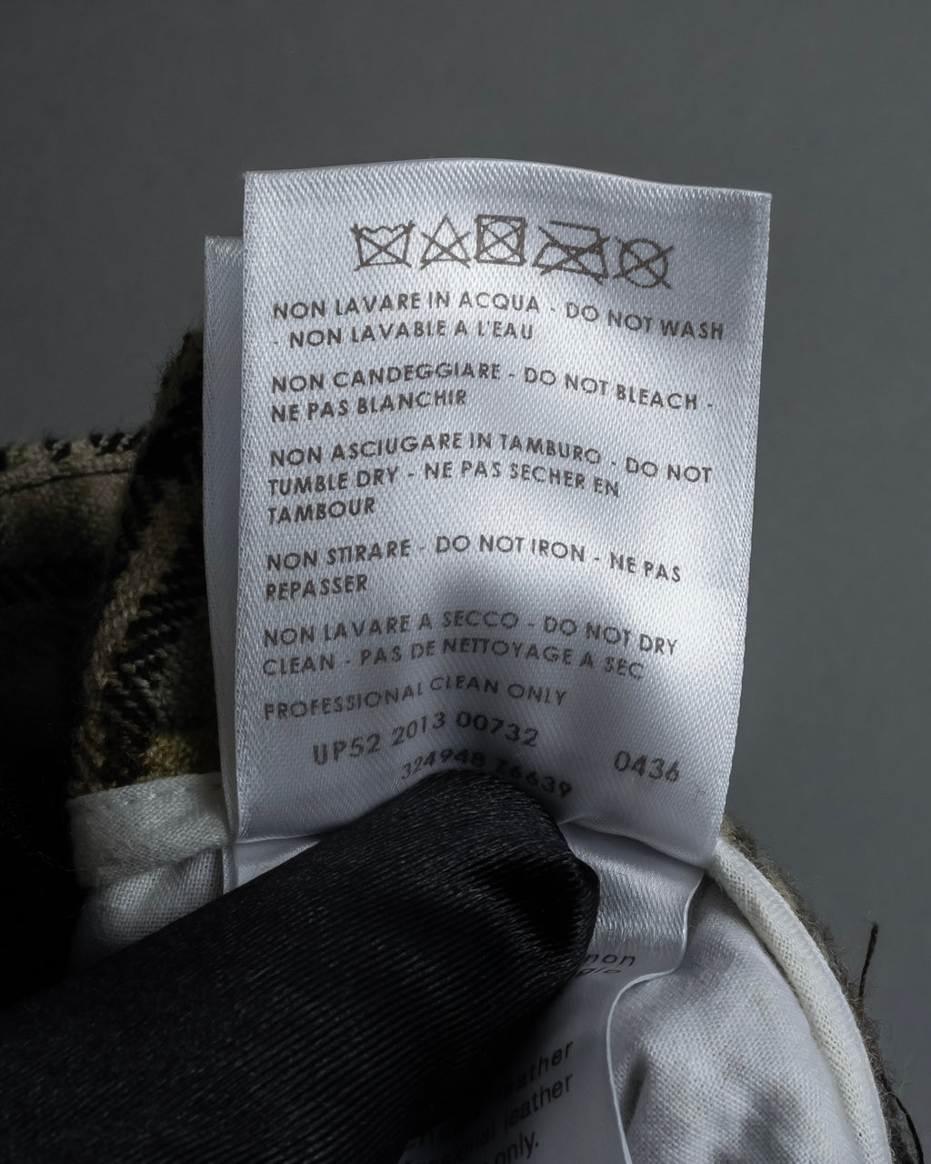 "GUCCI" Brushed check pattern tapered pants