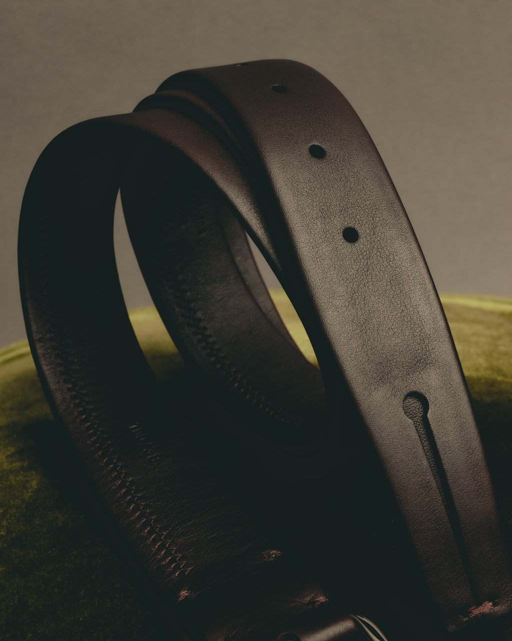 "Ermenegildo Zegna" Classic stitched leather belt