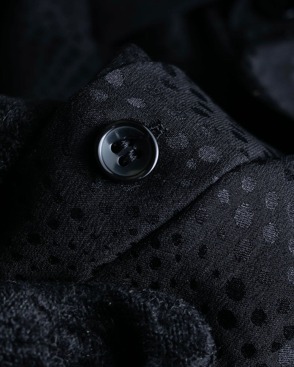 "Saint Laurent" Jacquard pattern silk satin shirt