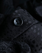 "Saint Laurent" Jacquard pattern silk satin shirt