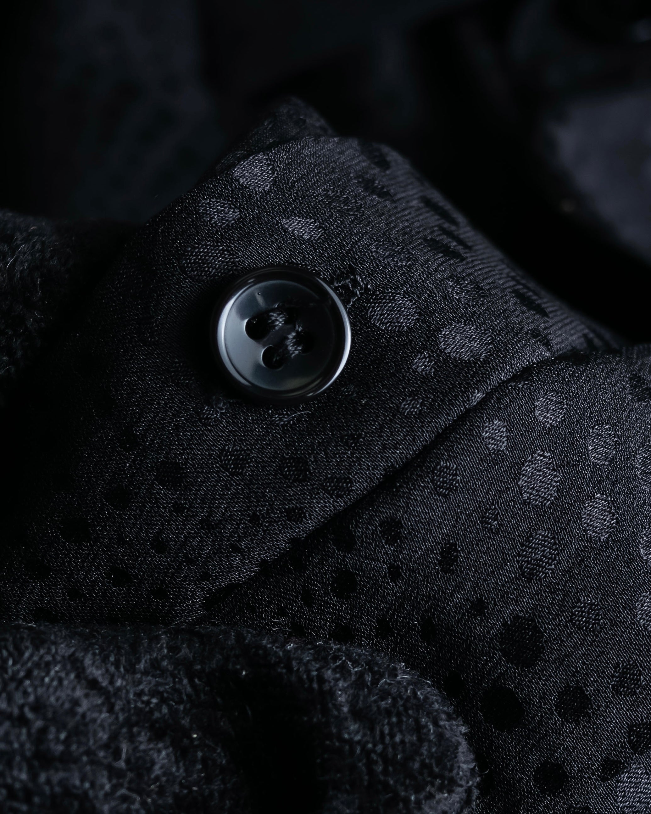 "Saint Laurent" Jacquard pattern silk satin shirt