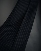 "GUCCI" 90’s-00’s signature hardware pinstripe wool slacks