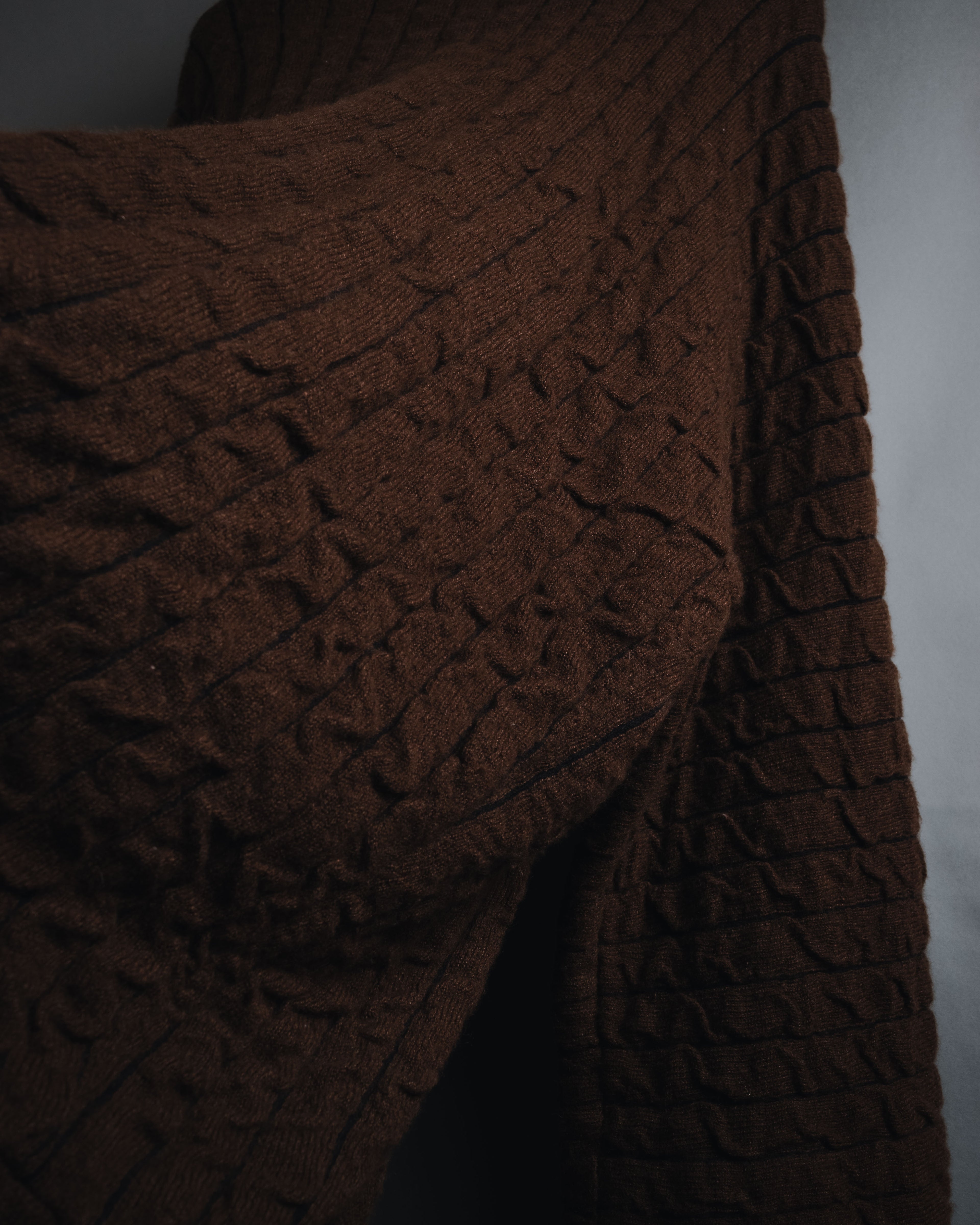 "Salvatore Ferragamo" 00’s Cashmere blend shawl-collar knit cardigan