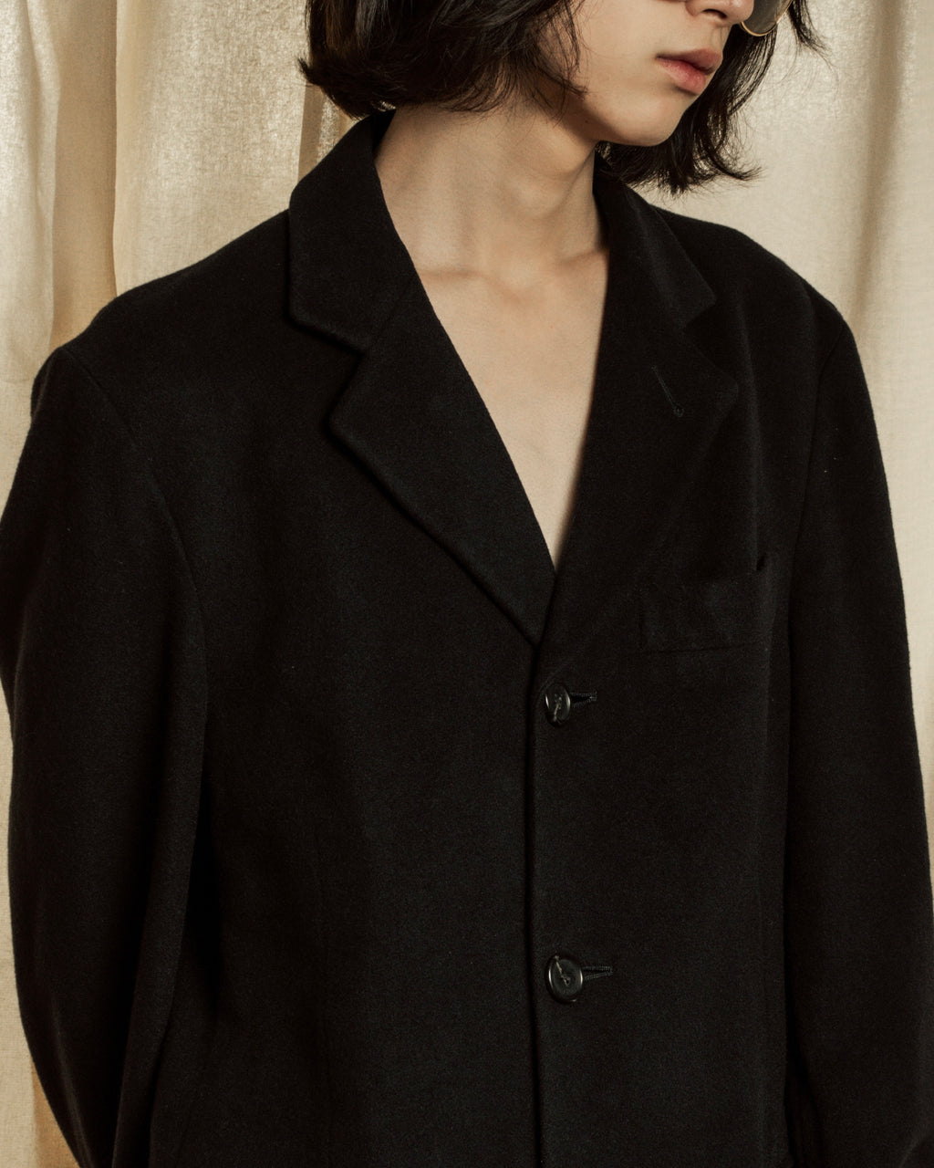 "FENDI" 80's-90's Classic cashmere long chester coat
