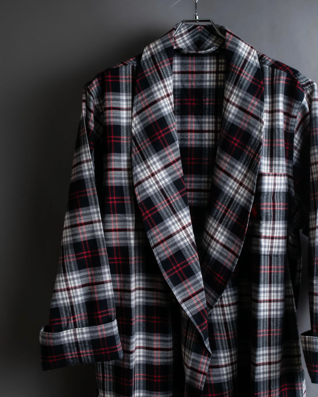 "POLO Ralph Lauren" Check pattern oversized belted gown coat