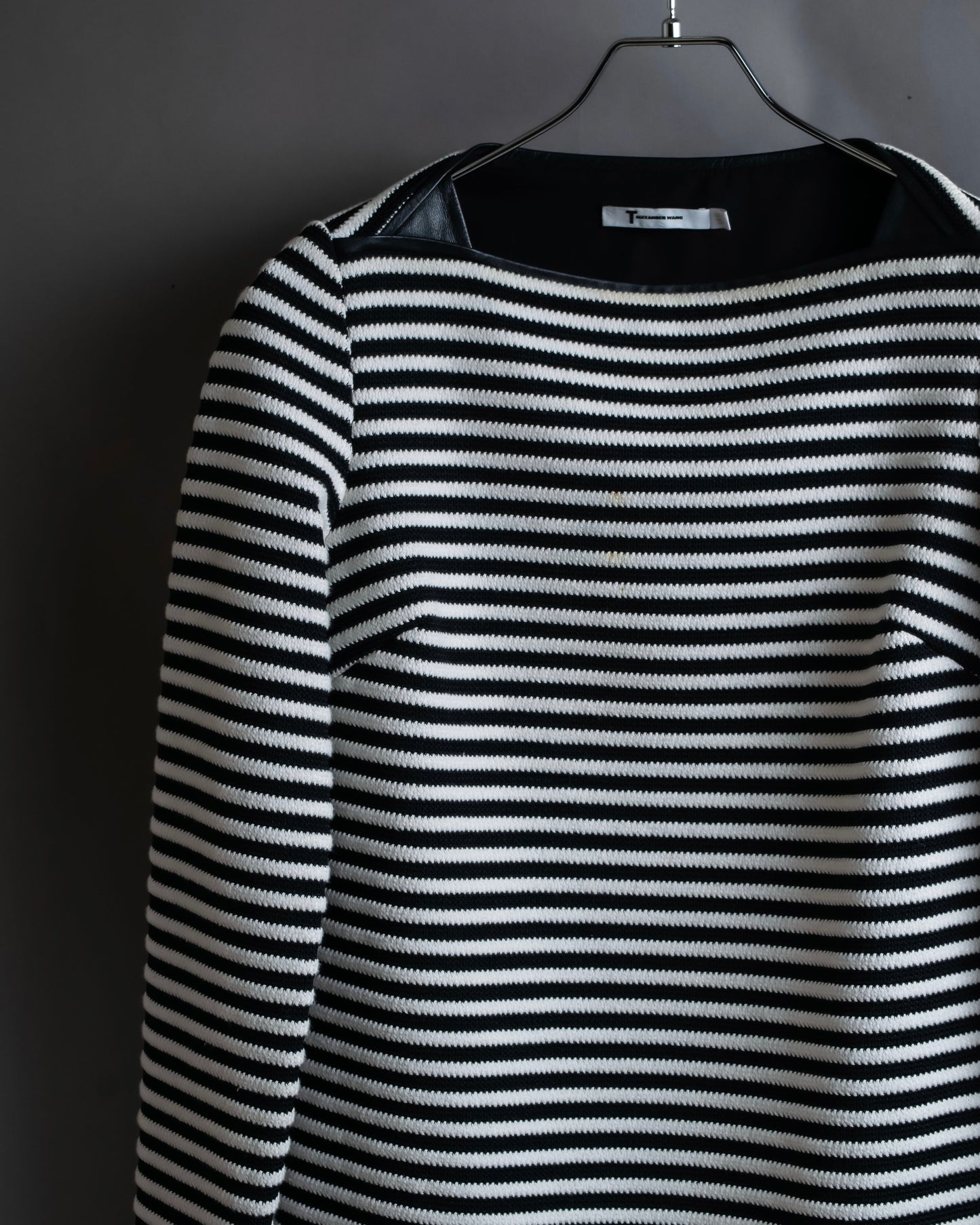 "T by Alexander Wang" Uniform striped ribbed knit pullover