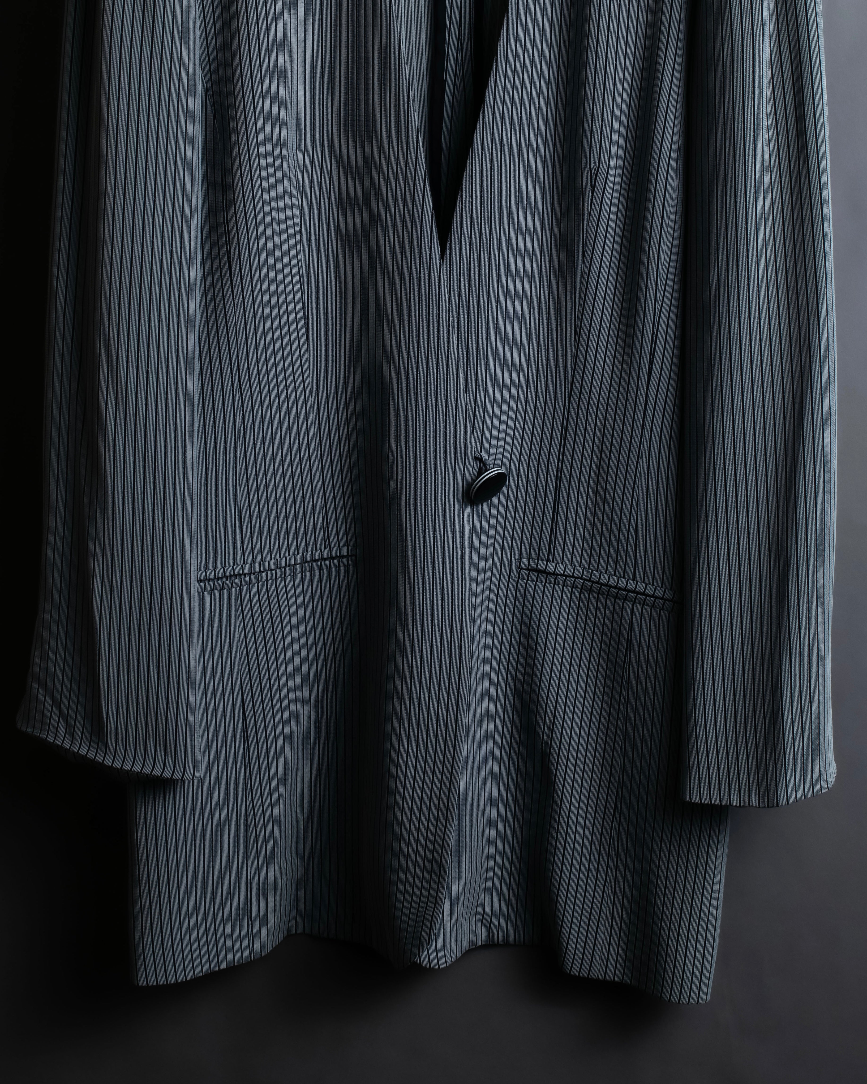 "Christian Dior" Pinstripe collarless jacket