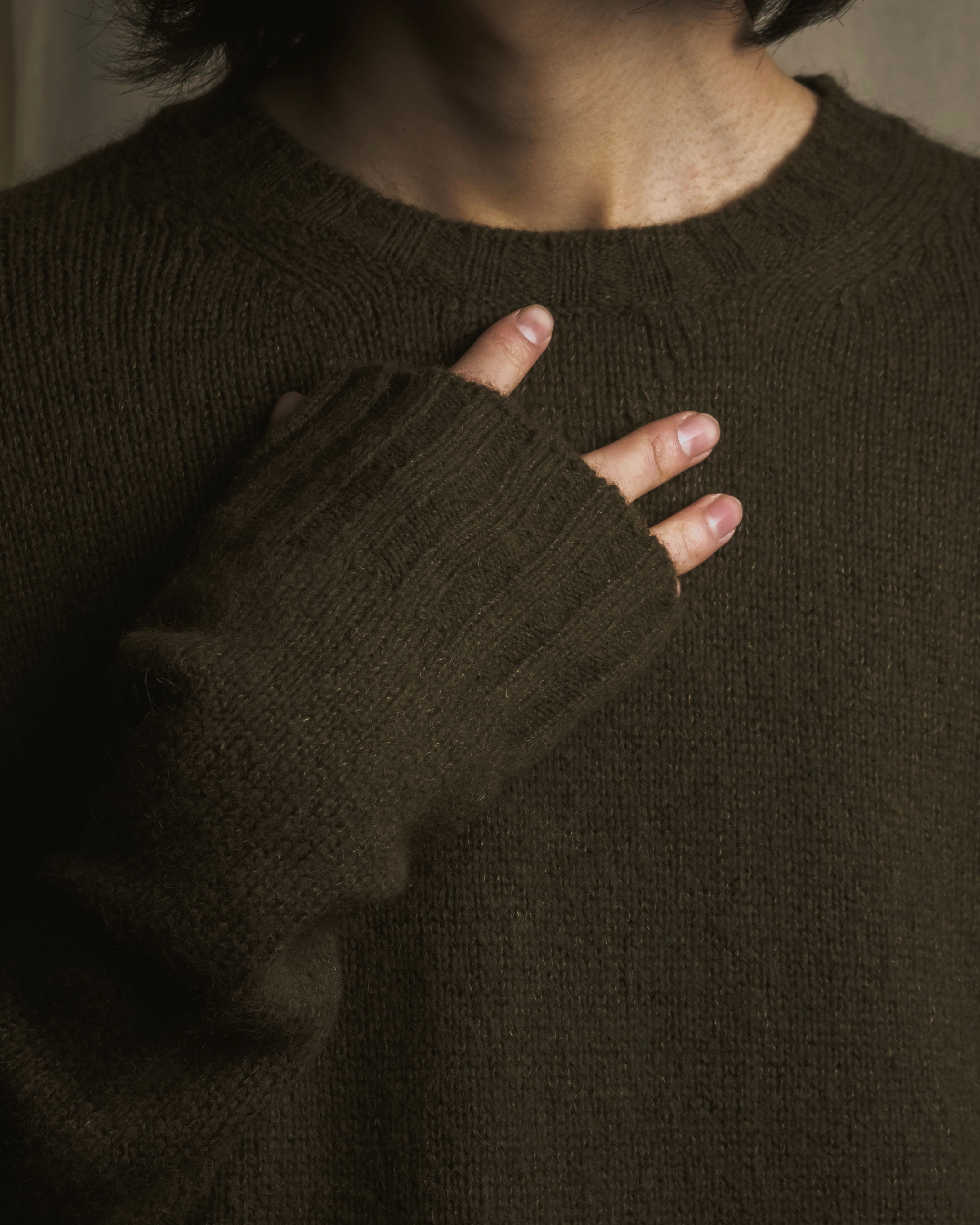 Jil Sander+ 24Otoño Invierno Suéter de punto de cuello redondo con acabado suave cepillado