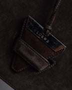 "LOEWE" Textured suede panel barcelona shoulder bag