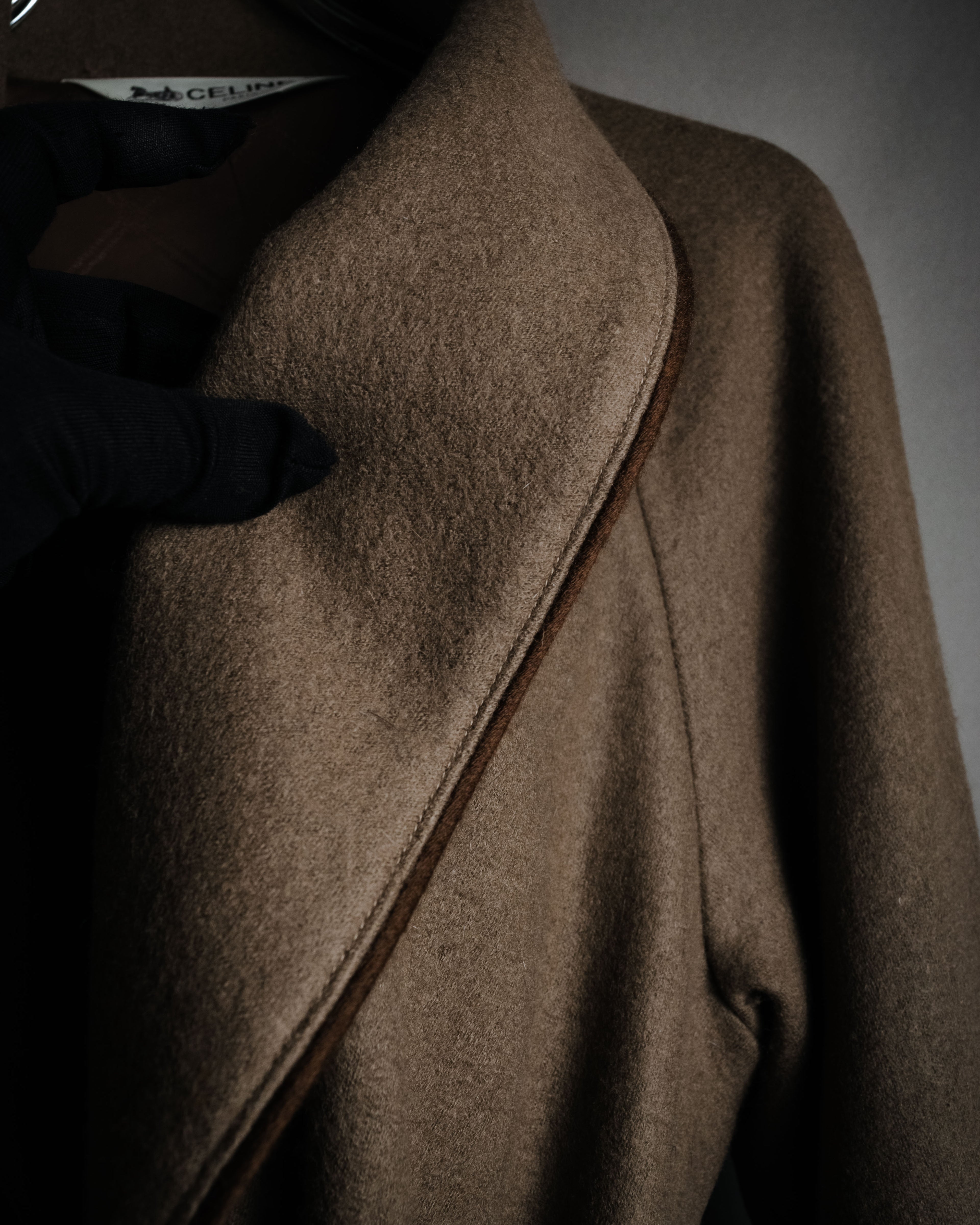 "CELINE" 70’s-80’s Archive sulky embroidered gown coat