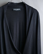 "DOLCE &amp; GABBANA" 100% silk snap button oversized cardigan