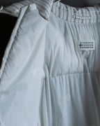 "MAISON MARGIELA" Multi-stripe pattern quilted padded oversized tailored coat