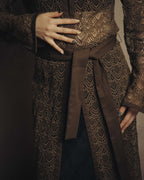 -SPECIAL- “VALENTINO ROMA” 1998-2008 Lace belted sheer coat dress