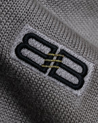 "BALENCIAGA" Diamond pattern argyle twill crew neck knit