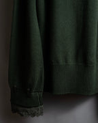 "MONCLER" Relaxed fit high neck lace change knit