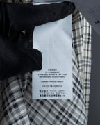 "Saint Laurent" Lame check pattern bow tie shirt