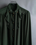 "GUCCI" Tab design bowtie blouse