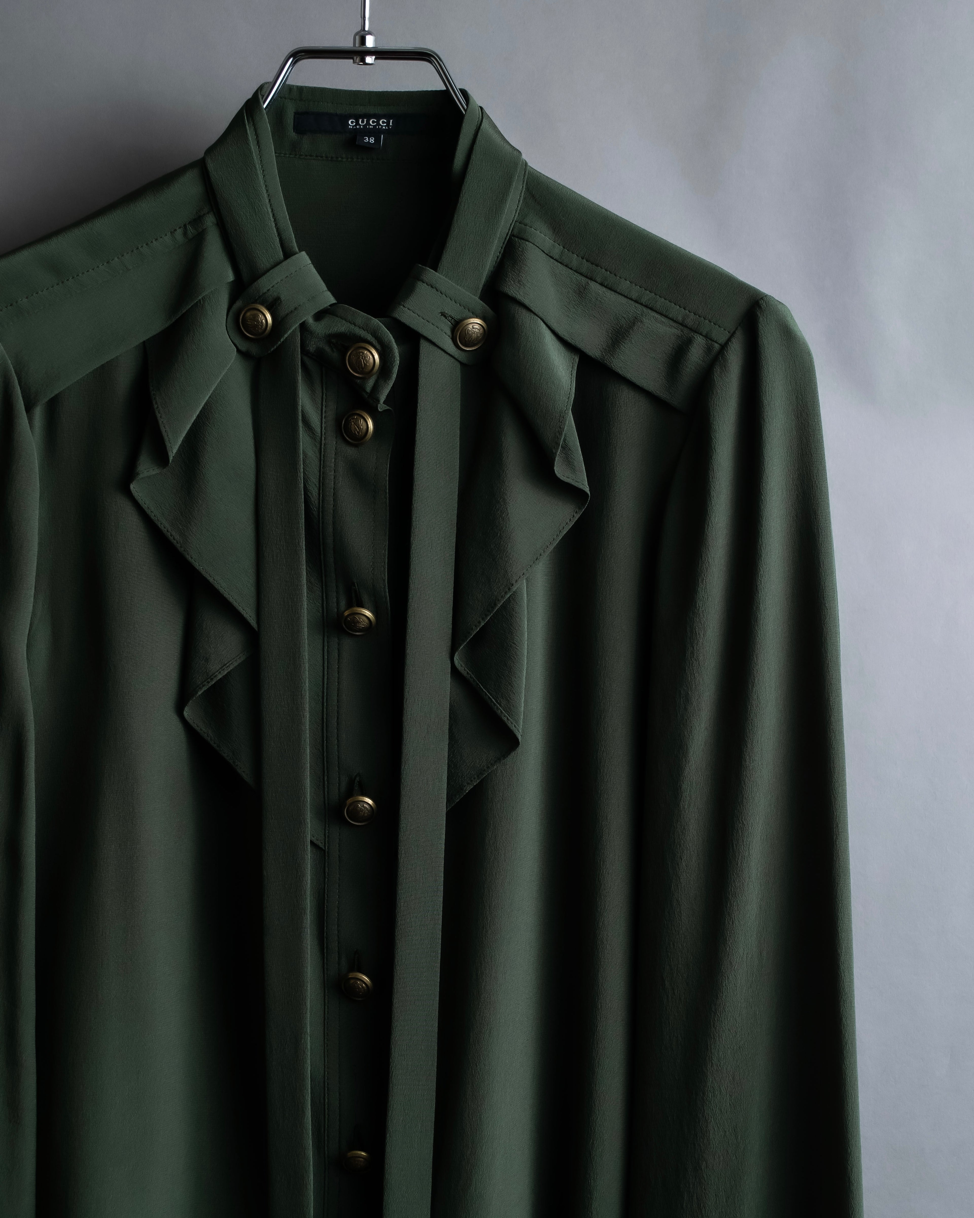 "GUCCI" Tab design bowtie blouse