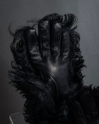 "BOTTEGA VENETA" Long-haired fur design leather gloves