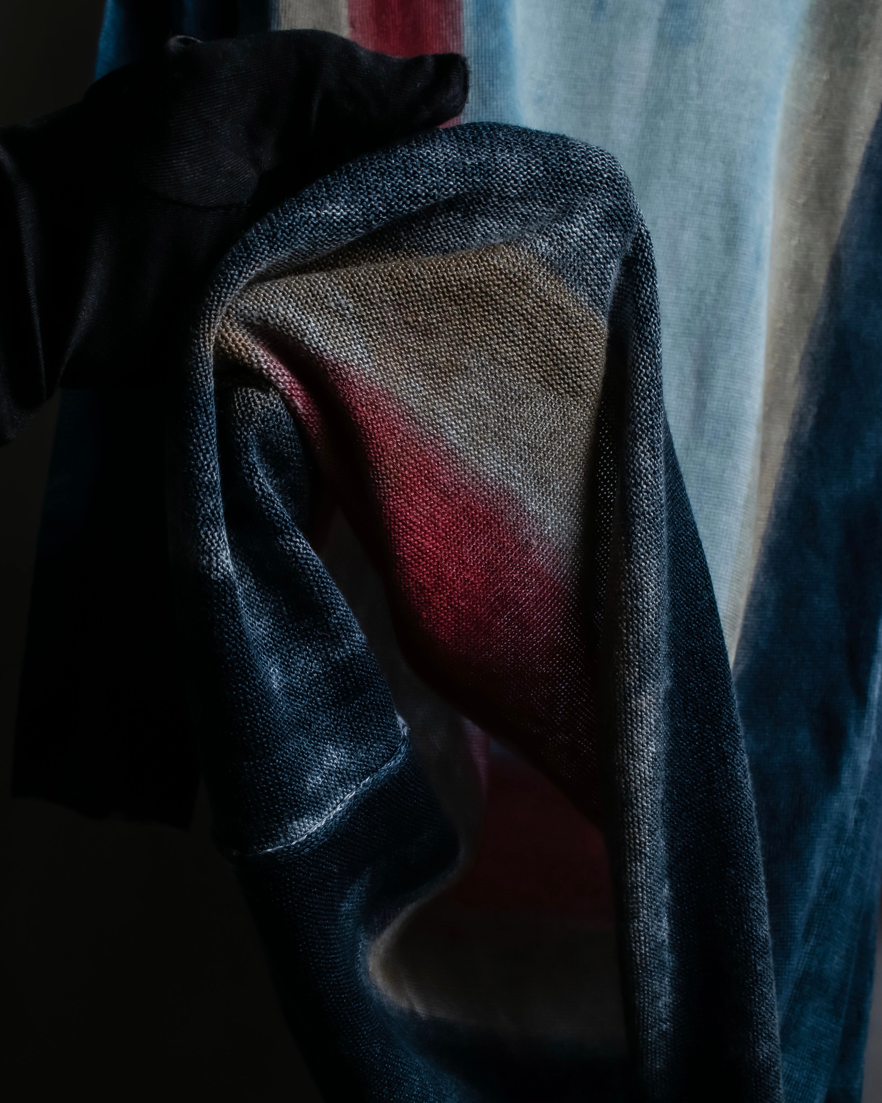 "Loro Piana" Hand-painted gradient knit tunic