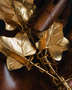 "KENZO" Botanical ivy bouquet brooch