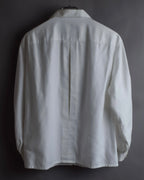 "Christian Dior" Diamond pattern woven metal button shirt