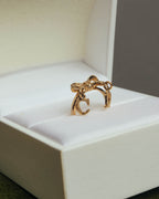 -SPECIAL- “Dior” 00’s-10’s Ribbon CD logo charm ring