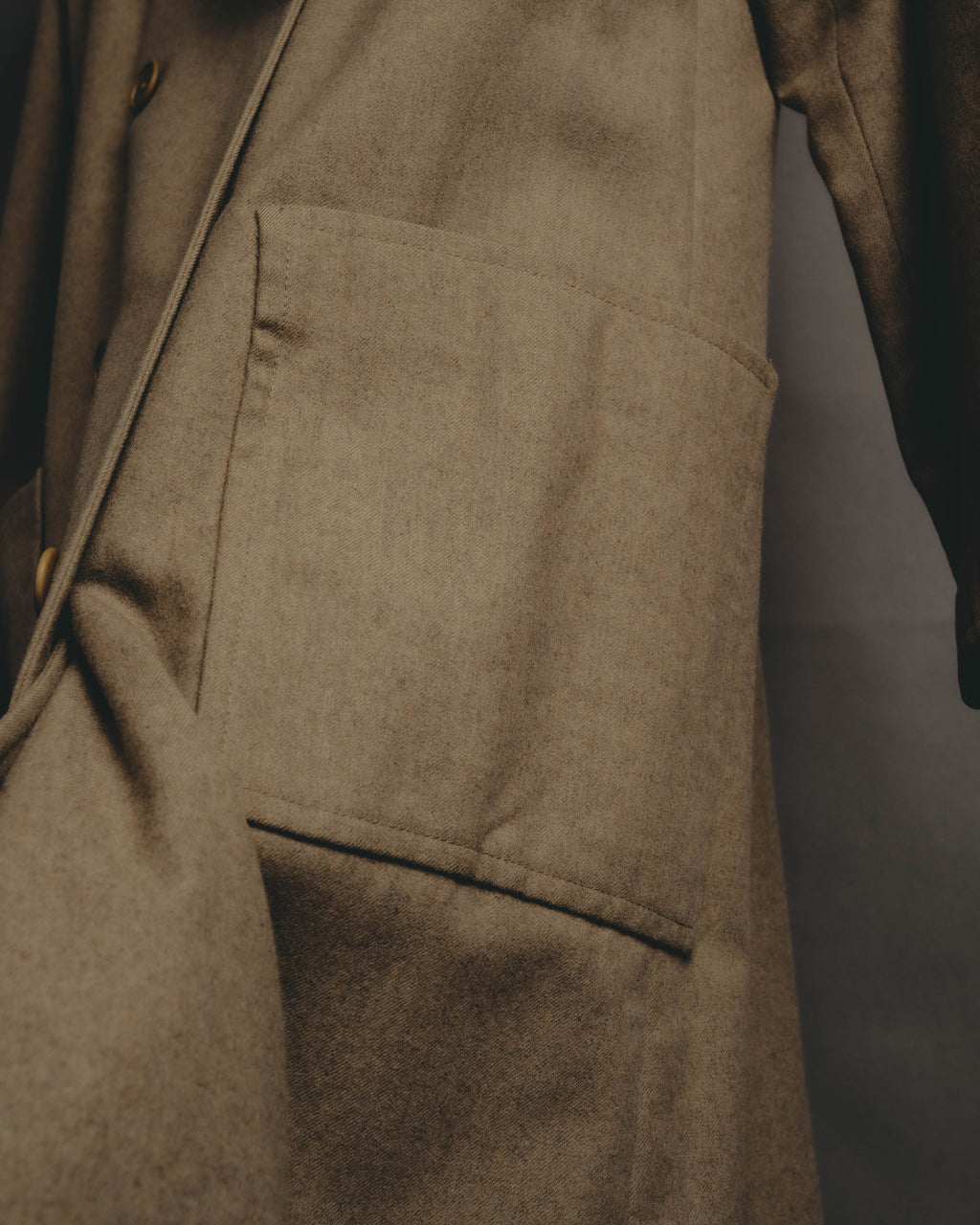 "Chloé" 70's-80's Wide-lapel double-breasted long coat