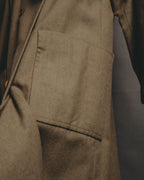 "Chloé" 70's-80's Wide-lapel double-breasted long coat