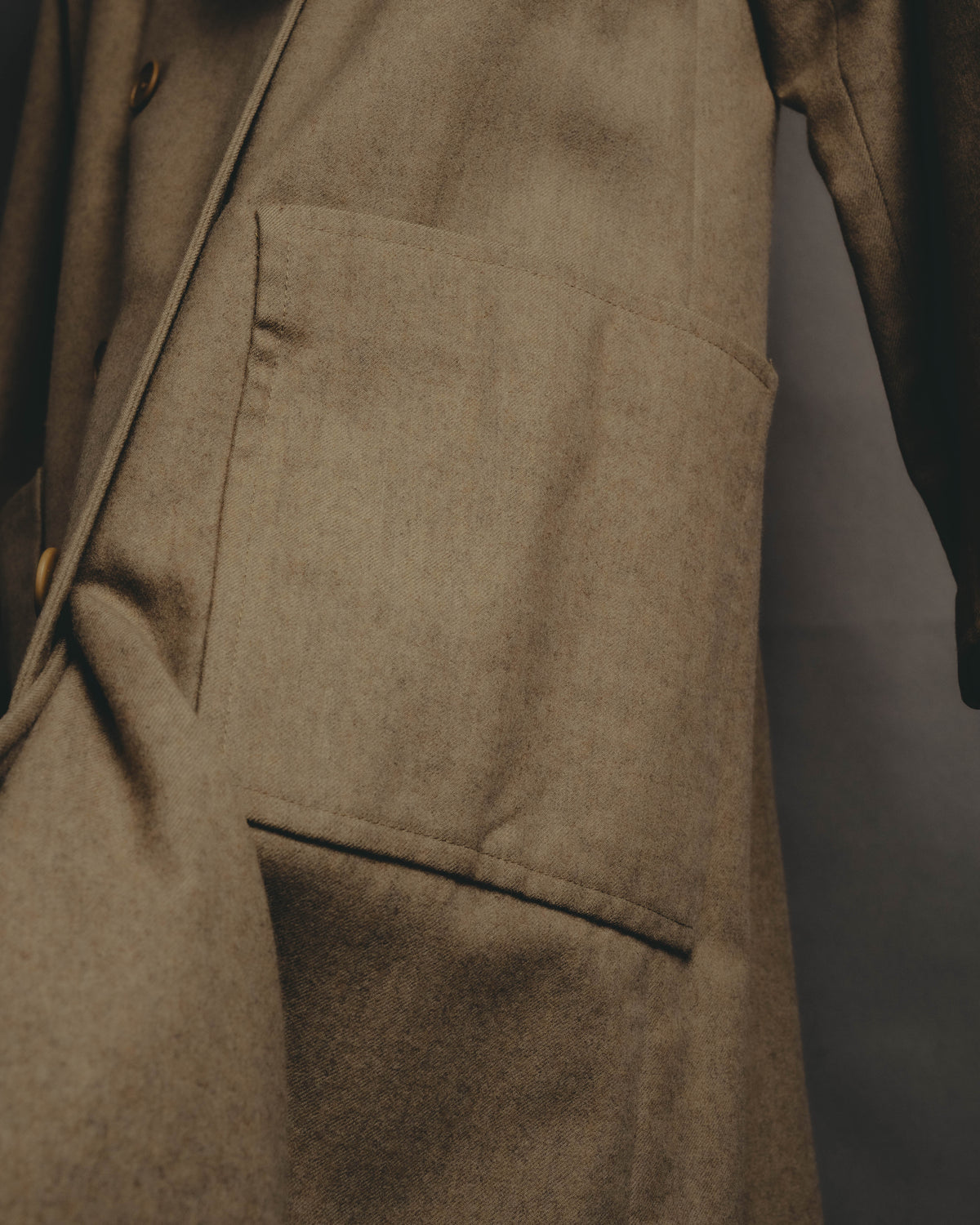 "Chloé" 70's-80's Wide-lapel double-breasted long coat