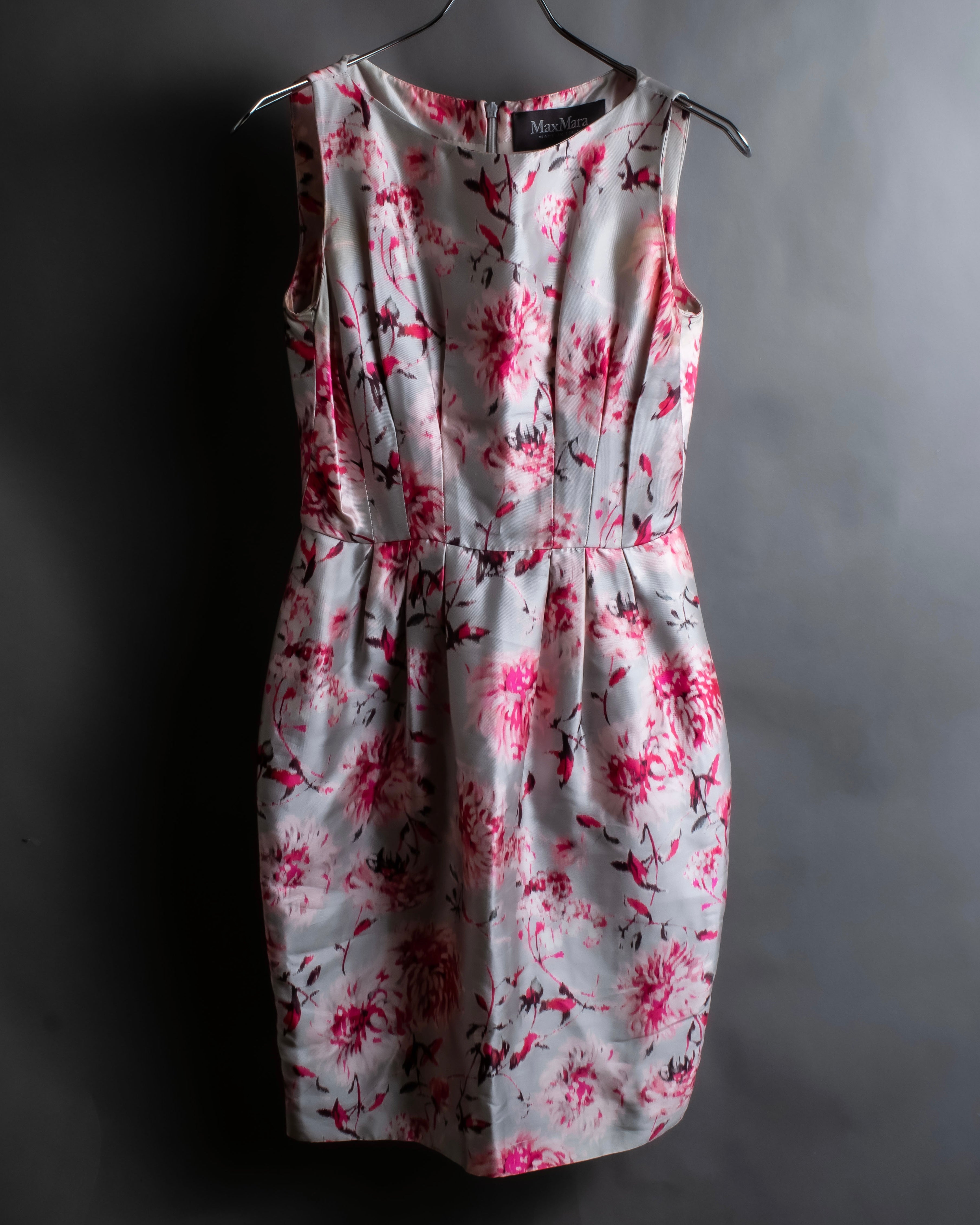 "Max Mara" Watercolor floral pattern sleeveless long dress