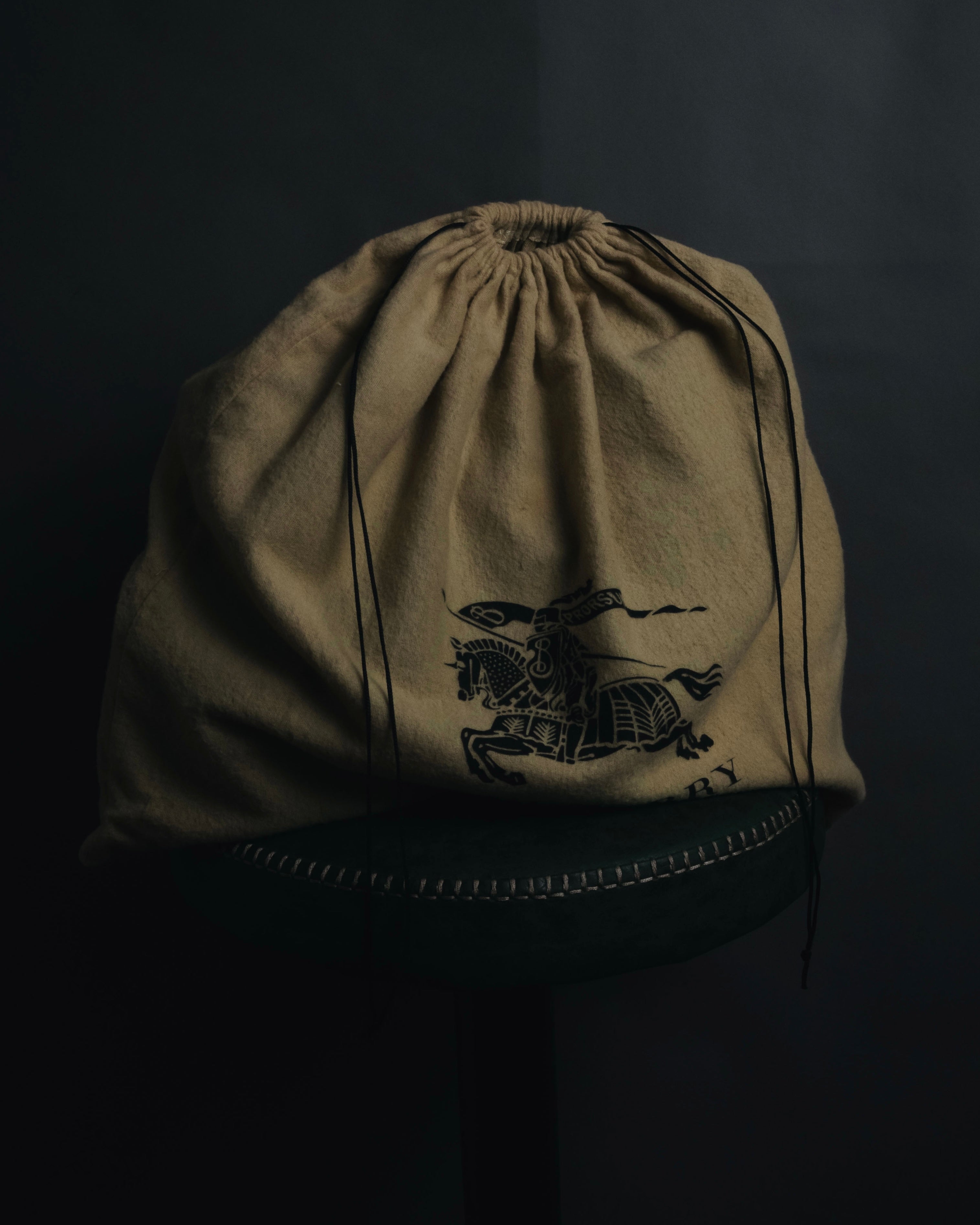 "BURBERRY" 09’s-18’s Leather bucket house check lining bag
