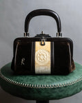 "Roberta Di Camerino"
 Velvet combination design hand bag
