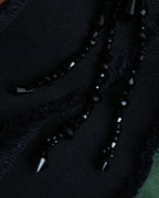 "GUCCI" Black bejeweled grosgrain ribbon