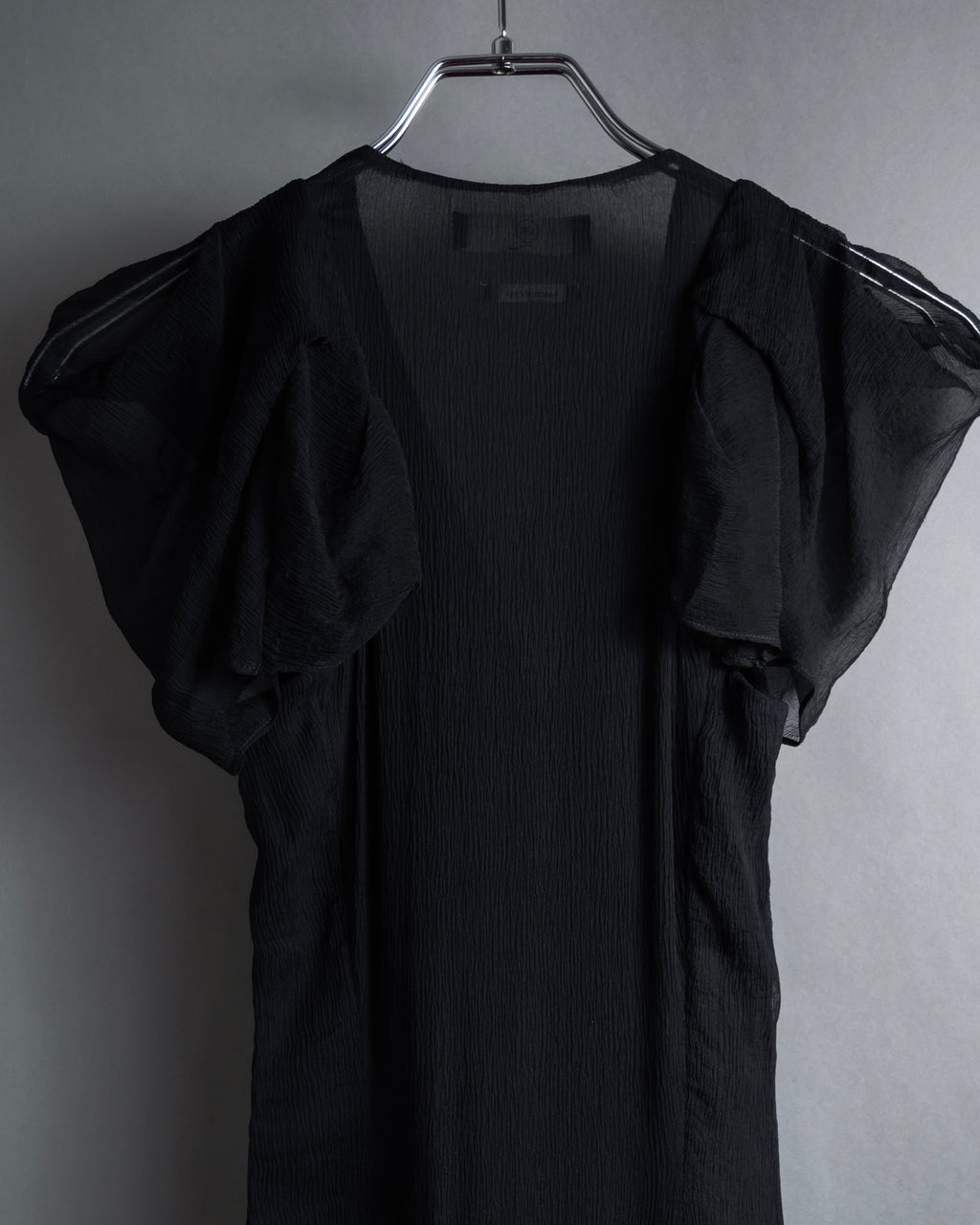 "MCQ Alexander McQueen" 06-10's Puffed sleeve gathered georgette long dress