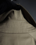 "BURBERRYS" Traditional detail double-breasted stand color trench coat