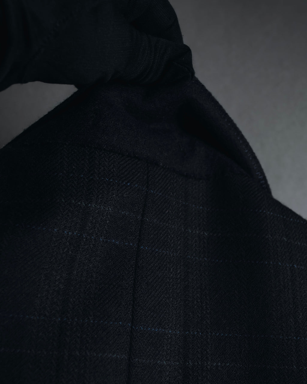 "Burberrys" 90’s dark check wool cashmere blend tailored jacket