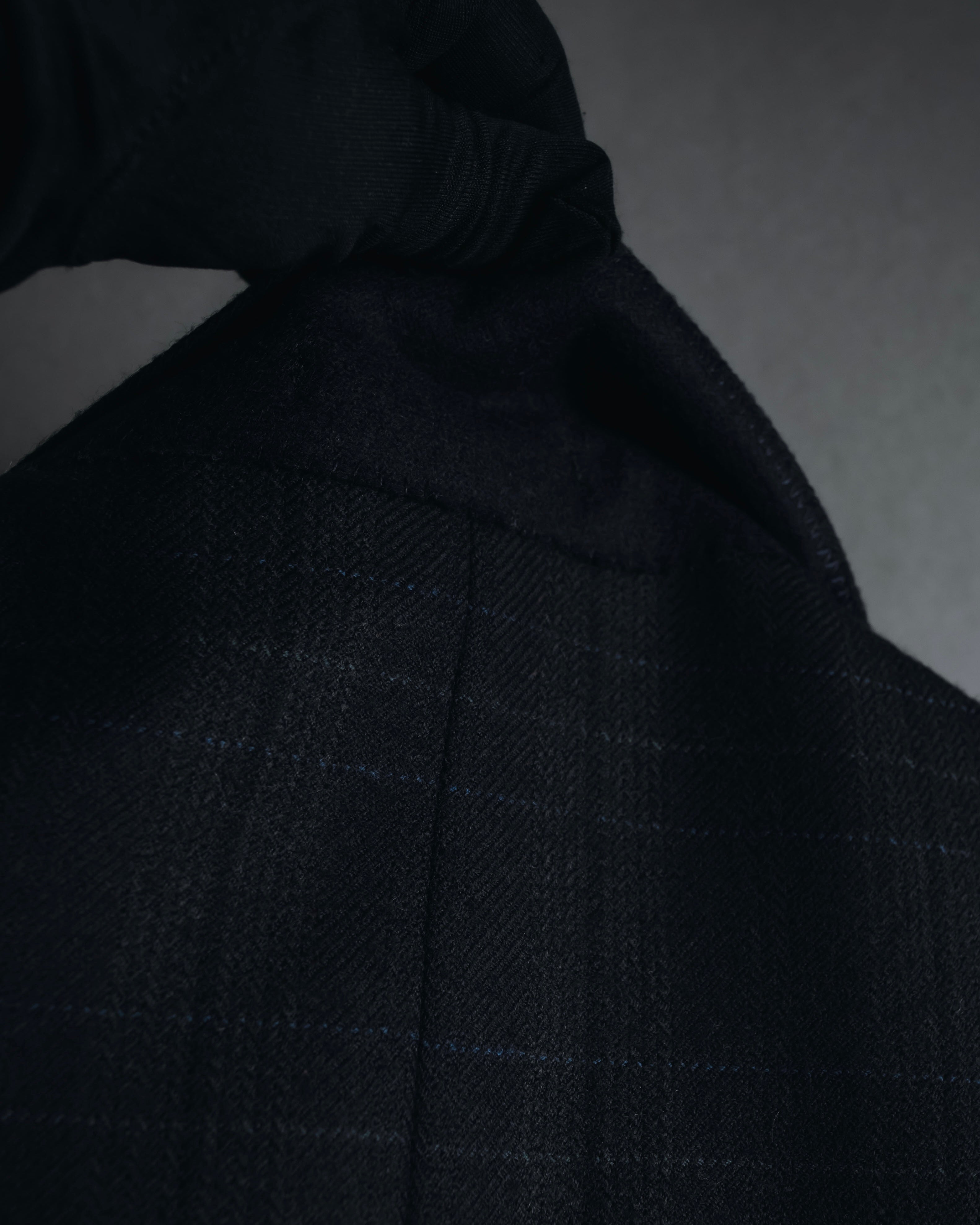 "Burberrys" 90’s dark check wool cashmere blend tailored jacket