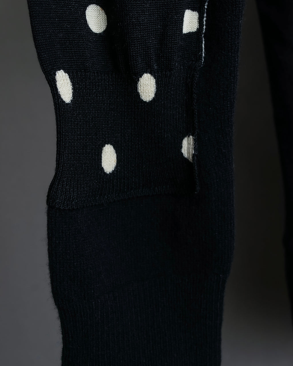 “Comme des Garçons Comme des Garçons“ Dot patterned wool knit cardigan