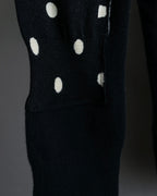 “Comme des Garçons Comme des Garçons“ Dot patterned wool knit cardigan